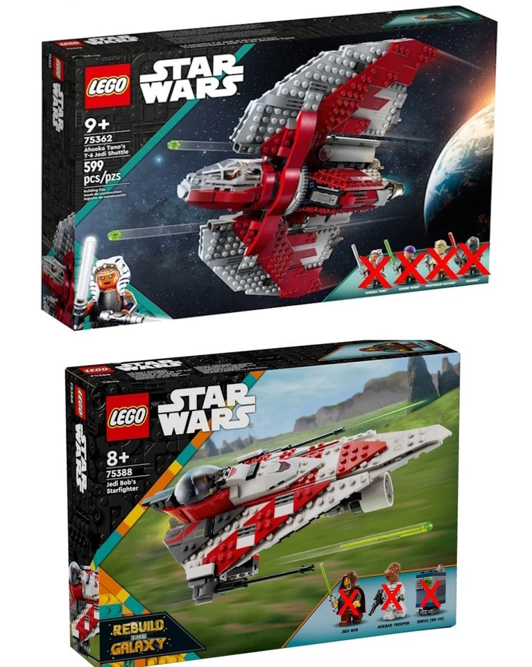 🕺 LEGO STAR WARS 75362 AHSOKA TANO'S 75388 STARFIGHTER DI JEDI 🚚 ESPRESSA - Immagine 1 di 1