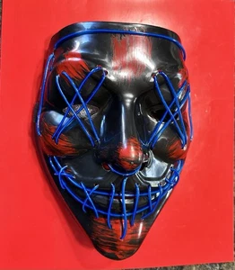 3 Modos Halloween LED Brillo Máscara EL Cable Iluminar La Purga Película Disfraz Fiesta - Imagen 1 de 4