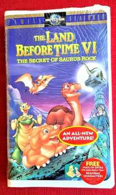 Land Before Time VI, The Secret of Saurus Rock 1998 VHS Clamshell Near Mint NEW! - Image 1 of 2