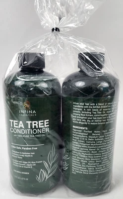 Infina Essentials Tea Tree Conditioner & Shampoo Set 16 fl oz. EXP: 02/11/27 - Image 1 of 4