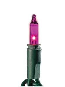 HOLIDAY LIVING 100ct 20.62-ft PURPLE Mini Plug-In Christmas string lights NEW - Picture 1 of 2