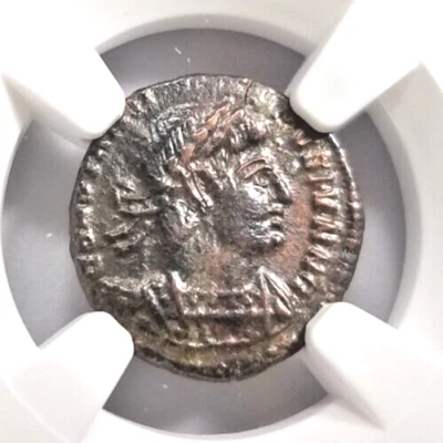 Constantine II Roman Empire BI Nummus AE4 NGC AU Ancient Epfig Hoard Pedigree - Image 1 of 4