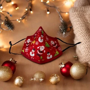 CHRISTMAS Face Mask: Child, Washable, Adjustable. Merry Christmas! - Picture 1 of 4