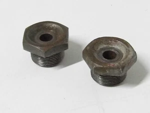 Triumph Tiger Cub H846 Lightweight Fork Stanchion Top Cap Nuts Secondhand ' - Picture 1 of 5