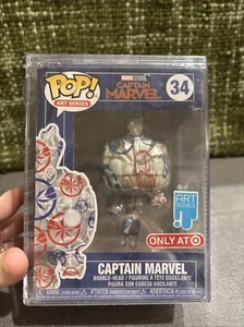 Funko POP! Marvel Captain Marvel #34 Bobblehead Vinyl Figure & Hard Case NEW - Picture 1 of 6
