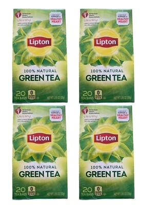 PACK de 4 bolsitas de té verde 100 % natural Lipton - 20 bolsitas de té Foto 1 de 2