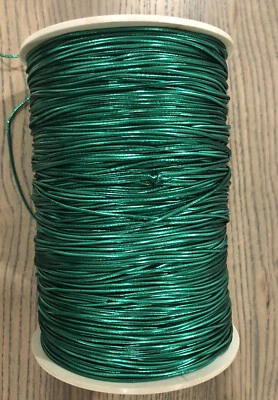 Etiquetas pequeñas de joyería de cordón verde metálico de 500 yardas, etc. Nuevo Foto 1 de 4