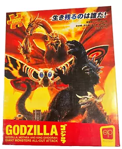 ROMPECABEZAS GODZILLA MOTHRA Y REY GHIDORAH MONSTRUOS GIGANTES 1000 PIEZAS 19X27 OP. - Imagen 1 de 3