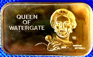 Medaille - Martha Mitchell - Watergate Bronzebarren 1973 UNC #N1 - Bild 1 von 4