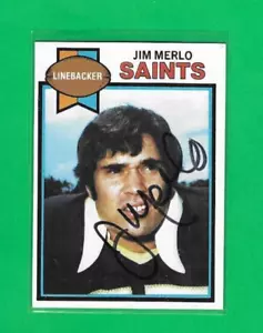 JIM MERLO 1979 TOPPS NEW ORLEANS SAINTS AUTOGRAPH CARD - Picture 1 of 1