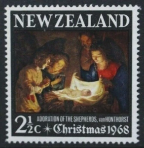 NEW ZEALAND 1968 Christmas: G van Honthorst Painting. Set of 1. MNH. SG892. - Picture 1 of 1