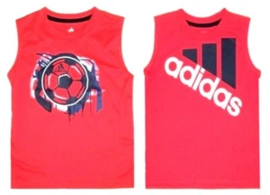 ADIDAS Climalite Little Boys Size 4 or 5 Tank Top Muscle Shirt NWT Orange - Picture 1 of 7