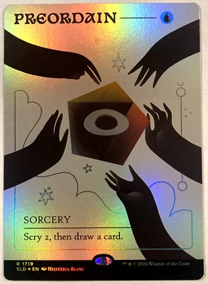 MTG Preordain RAINBOW FOIL Secret Lair Drop 1719 NM - Image 1 of 4