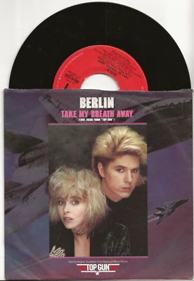 Berlin (Terri Nunn) Take My Breath Away 1986 single from Italy, Top Gun sleeve - Image 1 of 2
