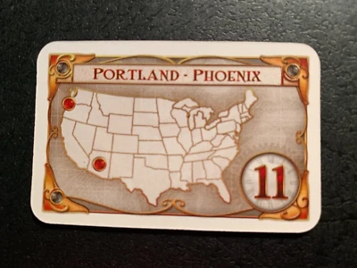 Ticket To Ride   DESTINATION TICKET   Portland - Phoenix    2009  DAYS OF WONDER - Image 1 of 3