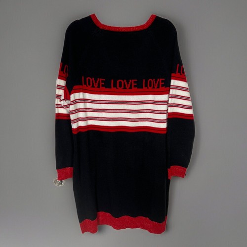 Vestito Maglione Donna San Valentino Love Vacanze Nero Rosso XL New York & Co