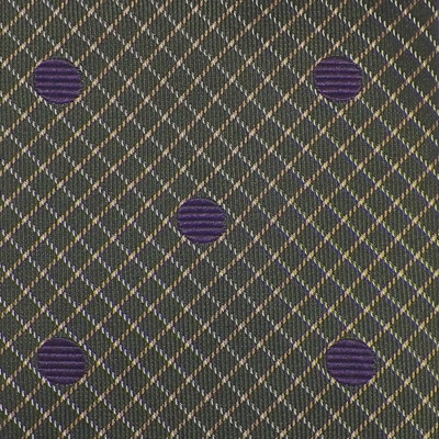 Corbata de seda tejida hecha a mano a cuadros verde púrpura Dolcepunta para hombre Italia nueva sin etiquetas Foto 1 de 3