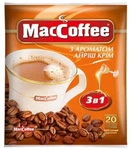 CREMA IRLANDESA MACOFÉ CAFÉ INSTANTÁNEO 3 EN 1 20 bolsas individuales x18G Hecho en Ucrania - Imagen 1 de 1