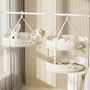 Folding Clothing Collapsible Laundry Basket Folding Hanging Dry Net Mesh Dryer - Picture 1 of 14