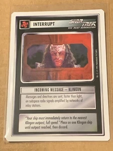  Star Trek CCG Beta WB 1995 Incoming Message Klingon - Picture 1 of 2