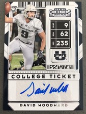 2020 Panini Contenders Draft Picks David Woodward RC Ticket Auto #261 Rare