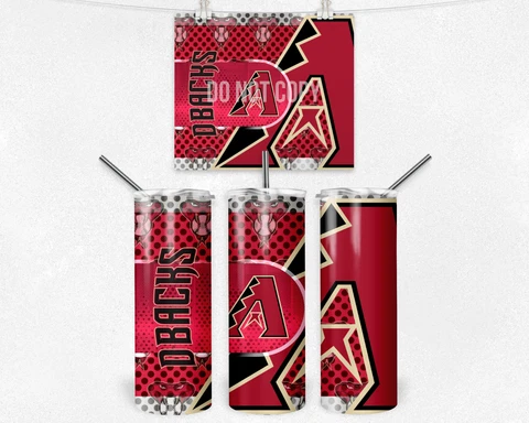 20oz Arizona Diamondbacks MLB Baseball tumbler with box lid and straw Cover