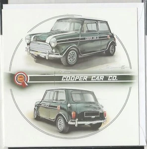AUSTIN MINI COOPER S JOHN RHODES NUEVO ARTE IMPRESIÓN REGALO CUMPLEAÑOS TARJETA DE NAVIDAD - Imagen 1 de 2
