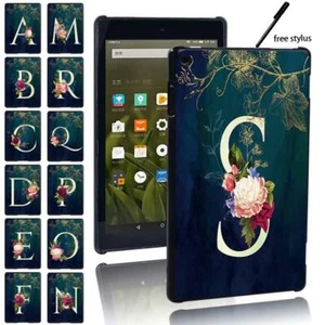 Funda rígida con iniciales para Amazon Kindle Fire 7"/HD 8"/HD 10"/12th 2024 - Imagen 1 de 37