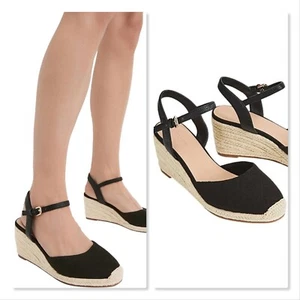 [ WITCHERY ] Womens Black Martha Wedge Sandals Shoes RRP$129.95 | Size EUR 42 - Bild 1 von 12