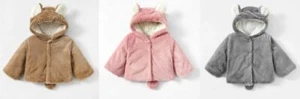 Baby Toddler Adorable Ear Decor Solid Hooded Coat Tops Baby Boy Girl Kids - Picture 1 of 9