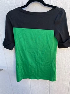 Womens Lauren Ralph Lauren Black and Green  Blouse Shirt sz M NWT - Picture 1 of 3