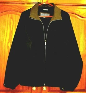 PERRY ELLIS PORTFOLIO SZ S BLACK/BROWN ZIP FT MICROFIBER JACKET W ELASTIC SIDES - Picture 1 of 6