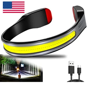 COB LED Headlamp Head Torch Forehead Neck Waterproof Flashlight Work Light US - Picture 1 of 14