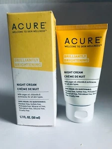 Acure Brightening Night Cream with Argan Oil,Chlorella,Echinacea 1.7oz.100%Vegan - Picture 1 of 5