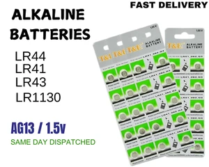LR44, LR41, LR1130, LR43 1.5V Alkaline Button Batteries Coin Cells Battery NEW - Picture 1 of 1