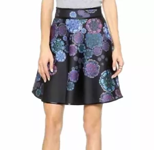 MINI GONNA STILE SKATER COLOR ACQUA CYNTHIA ROWLEY TAGLIA SMALL FIORE - Foto 1 di 8