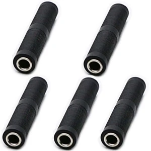 4pcs 1/4" Stereo TRS Jack Coupler Cable Joiner Female to Female Socket Adapter - Picture 1 of 4