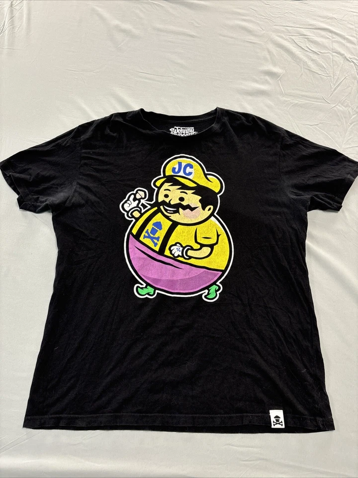 Camisa Johnny Cupcakes talla XL negra Wario Nintendo Foto 1 de 4