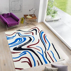 Melting Shape Rugs Handmade 100% Woolen Hand Tufted For Home Decoration - Picture 1 of 14