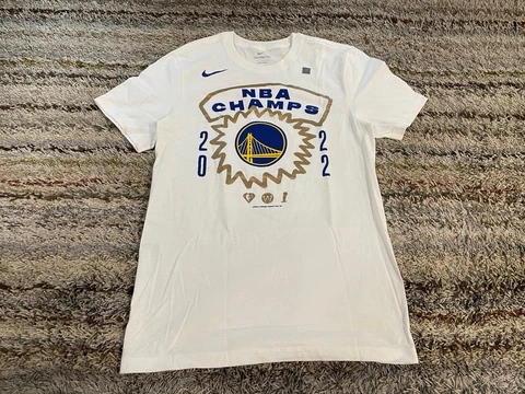 GSW Golden State Warriors Nike 2022 NBA Finals Champs White T-Shirt Mens S $29 Cover