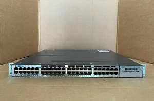 Cisco 3750X-48T-S switch Gigabit con 2 alimentatori Cisco C3KX-PWR-350WAC (IVA inclusa) - Foto 1 di 10
