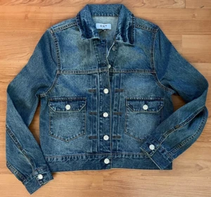 Hafer New York - Denimjacke mit Knöpfen & Taschen - Größe XS - Neu mit Etikett - Bild 1 von 3