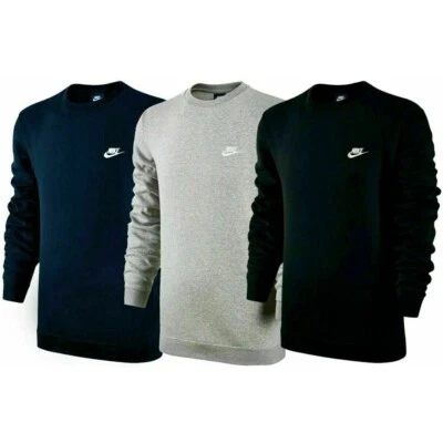 Nike Men's Sweatshirt Athletic Wear Embroidered Logo Club Crewneck Pullover - Image 1 of 4
