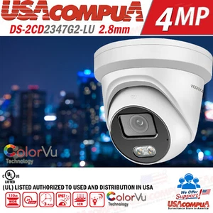 HIKVISION 4MP POE ColorVu Full Time Color IP Camera MIC 2.8 mm DS-2CD2347G2-LU - Imagen 1 de 11