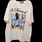 In Memory of DMX Mens White Graphic T-Shirt Large Oversized Fit Cotton Rap Music