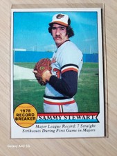 1979 Topps # 206 1978 SAMMY STEWART  RECORD BREAKER Baltimore Orioles NR/MT