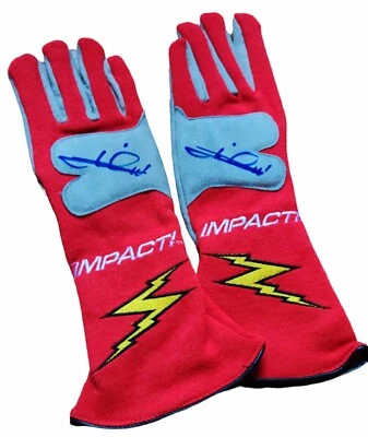 F1, FORMULA 1 MARIO ANDRETTI WORLD CHAMPION signed IMPACT GLOVES - Image 1 of 4