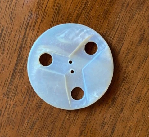 Extra Large Antique Mother of Pearl Button Cover