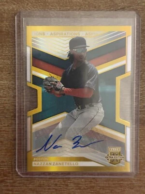 2023 Panini Elite Extra Edition Baseball Nazzan Zanetello Gold Auto 7/24 - Image 1 of 2