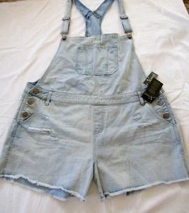 Natural Reflections Light Blue Short Denim Bib Overalls, sz XXL Brand New w/Tags - Picture 1 of 9